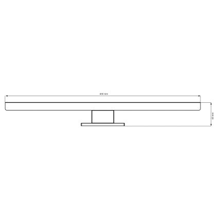 LED-Spiegelbeleuchtung für Badezimmer SAMOS LED/8W/230V 4000K 40 cm IP44 schwarz