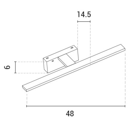 LED-Spiegelbeleuchtung LED/10W/230V 3000K glänzendes Chrom