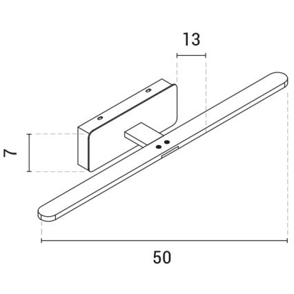 LED-Spiegelbeleuchtung LED/10W/230V 3000K Satin