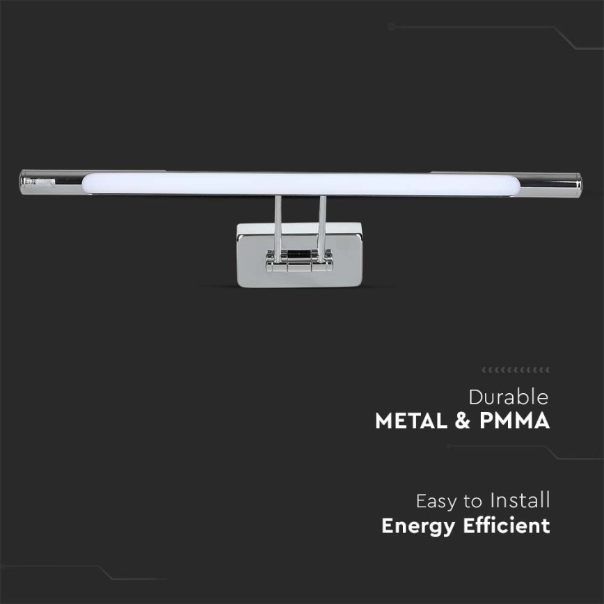 LED Spiegelbeleuchtung LED/9W/230V 4000K 50cm chrom-