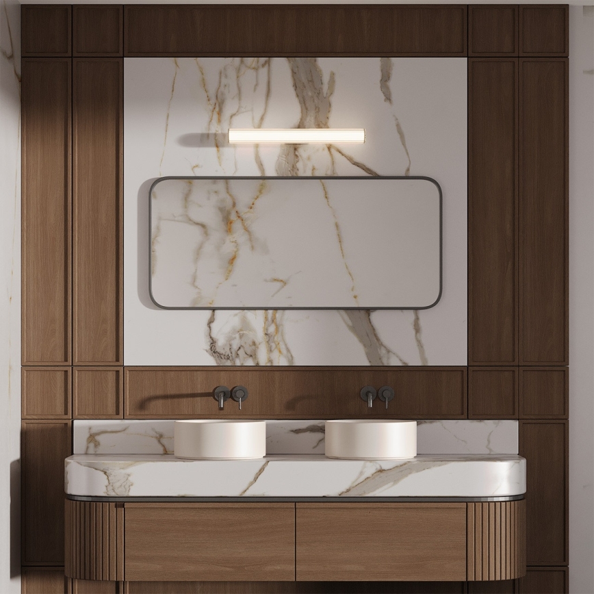 LED-Badezimmer-Spiegelleuchte LINEA, 12 W, 230 V, 3000/4000/6000 K, IP44, 61 cm, goldfarben