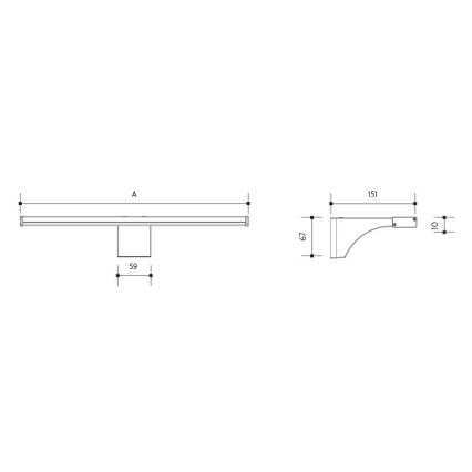 LED-Spiegelleuchte fürs Bad ELESAR LED/8W/230V IP44 4000K