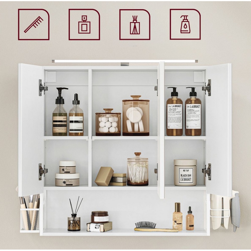 LED-Spiegelschrank für das Badezimmer SKY 70x70x16 cm 230V weiß