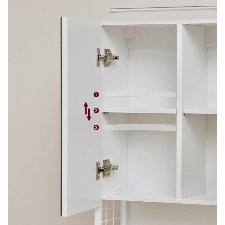 LED-Spiegelschrank für das Badezimmer SKY 70x70x16 cm 230V weiß