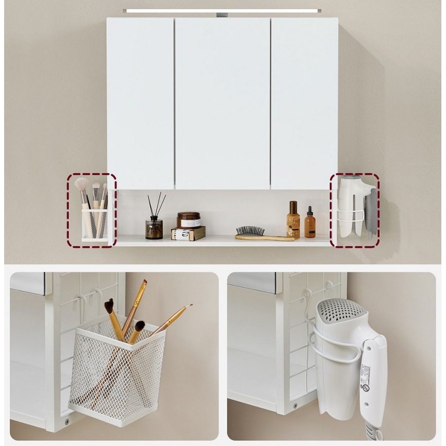 LED-Spiegelschrank für das Badezimmer SKY 70x70x16 cm 230V weiß