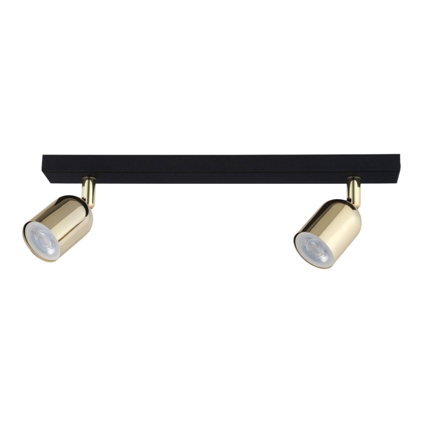 LED-Spot TOP 2xGU10/10W/230V schwarz/gold