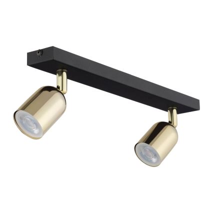 LED-Spot TOP 2xGU10/10W/230V schwarz/gold
