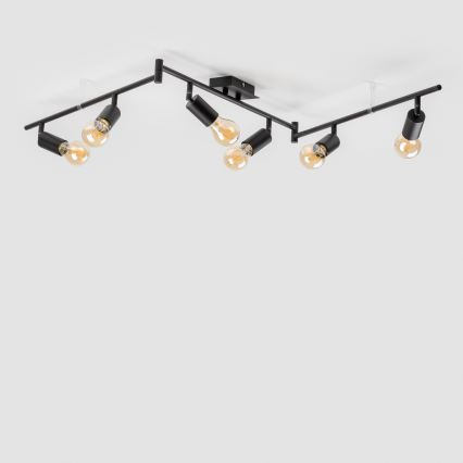 LED-Spotleuchte 6xE27/6,5W/230V schwarz