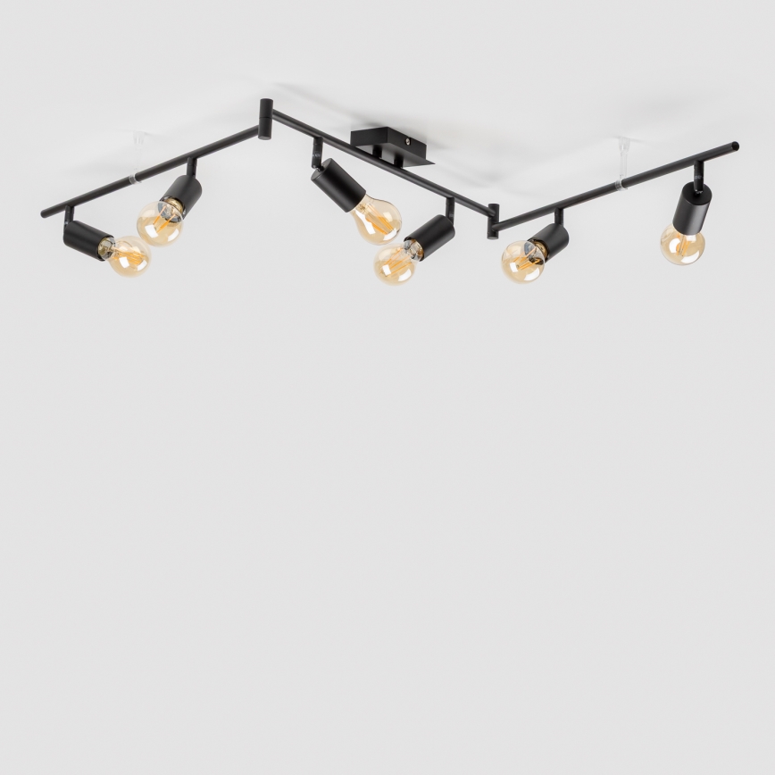 LED-Spotleuchte 6xE27/6,5W/230V schwarz