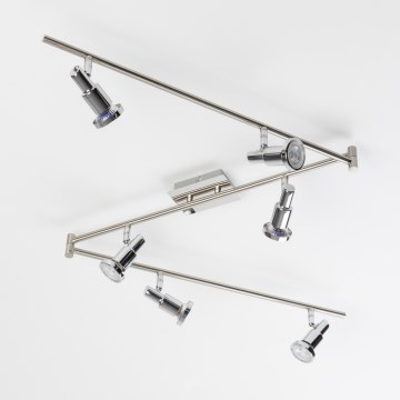 LED-Spotleuchte 6xGU10/5W/230V glänzender Chrom
