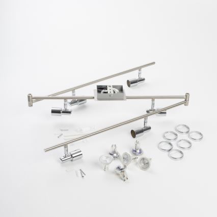 LED-Spotleuchte 6xGU10/5W/230V glänzender Chrom