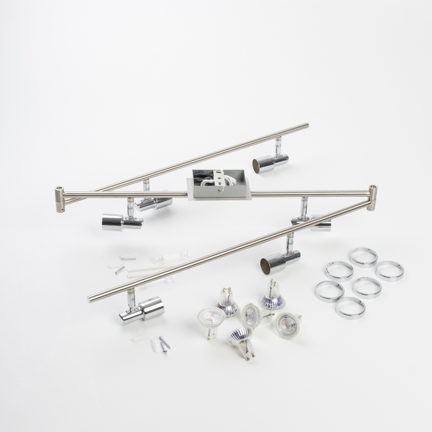 LED-Spotleuchte 6xGU10/5W/230V glänzender Chrom