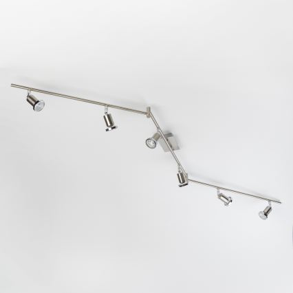 LED-Spotleuchte 6xGU10/5W/230V mattchrom