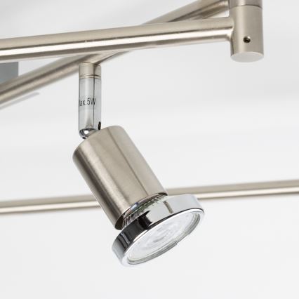LED-Spotleuchte 6xGU10/5W/230V mattchrom