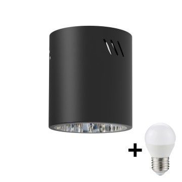 LED-Spotleuchte GEORGE 1xE27/6W/230V d 11 cm schwarz