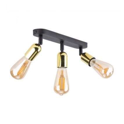 LED-Spotleuchte TOP 3xE27/15W/230V schwarz/gold