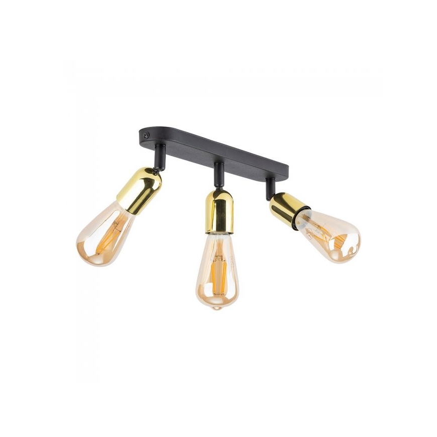 LED-Spotleuchte TOP 3xE27/15W/230V schwarz/gold