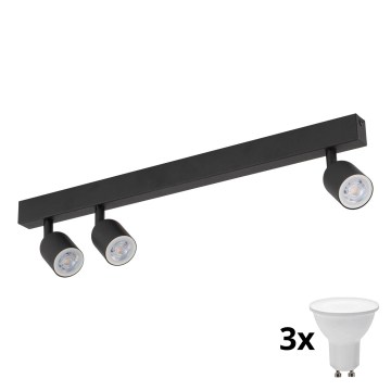 LED-Spotleuchte TOP 3xGU10/10W/230V schwarz