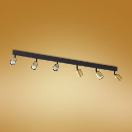 LED-Spotleuchte TOP 6xGU10/10W/230V gold/schwarz