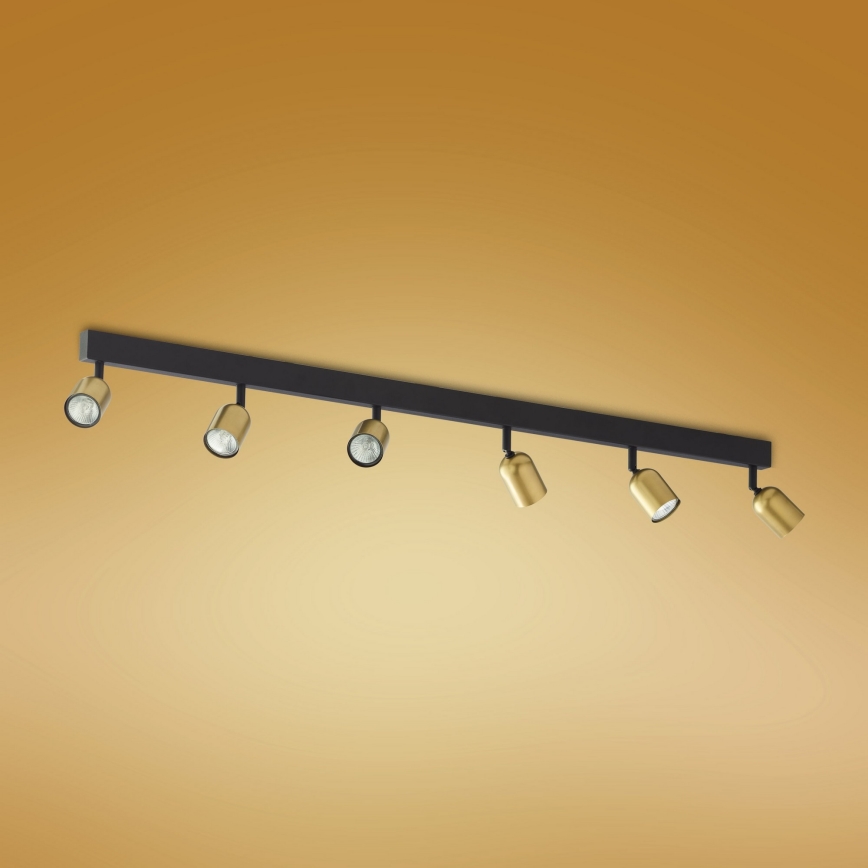 LED-Spotleuchte TOP 6xGU10/10W/230V gold/schwarz