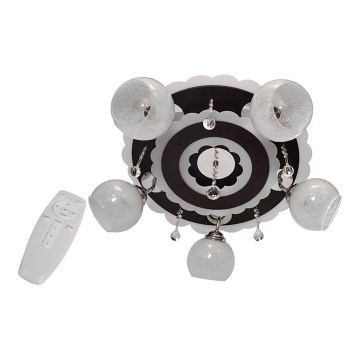 LED Spotlight ARONA 5xE27/15W/230V+LED schwarz