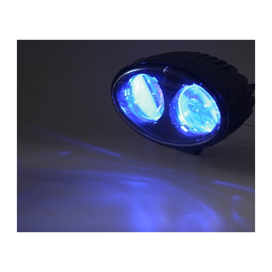 LED Spotlight blau STRUM LED/10W/10-80V IP67 6000K