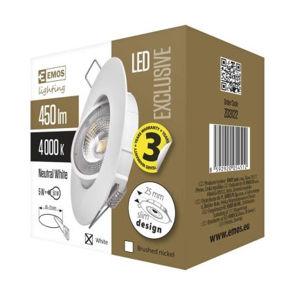 LED Spotlight EXCLUSIVE 1xLED/5W/230V 4000 K