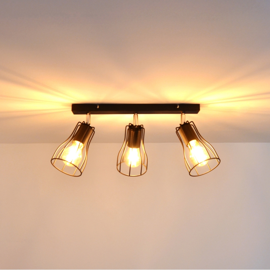 LED Spotlight TUBE II 3xE27/15W/230V schwarz