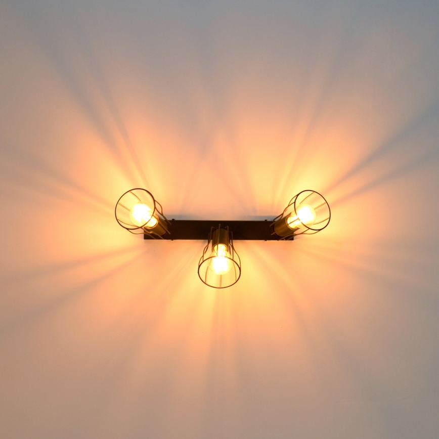 LED Spotlight TUBE II 3xE27/15W/230V schwarz