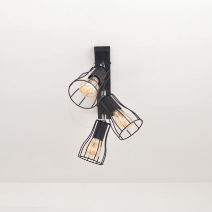 LED Spotlight TUBE II 3xE27/15W/230V schwarz