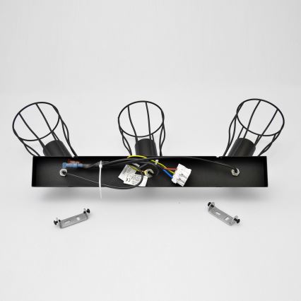 LED Spotlight TUBE II 3xE27/15W/230V schwarz