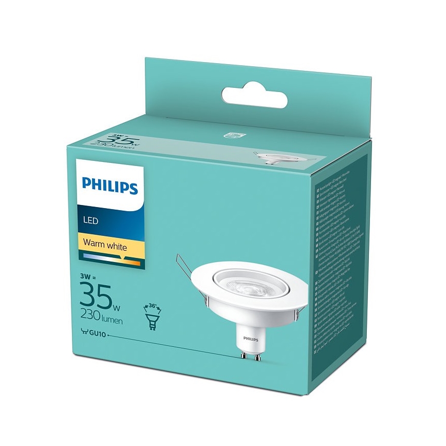 LED-Spotquelle Philips GU10/3W/230V 2700K