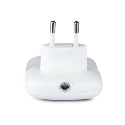 LED-Steckdosen-Nachtlicht mit Dämmerungssensor 2xUSB LED/0,45W/230V 4000K