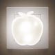 LED-Steckdosen-Orientierungslicht in Form eines Apfels.