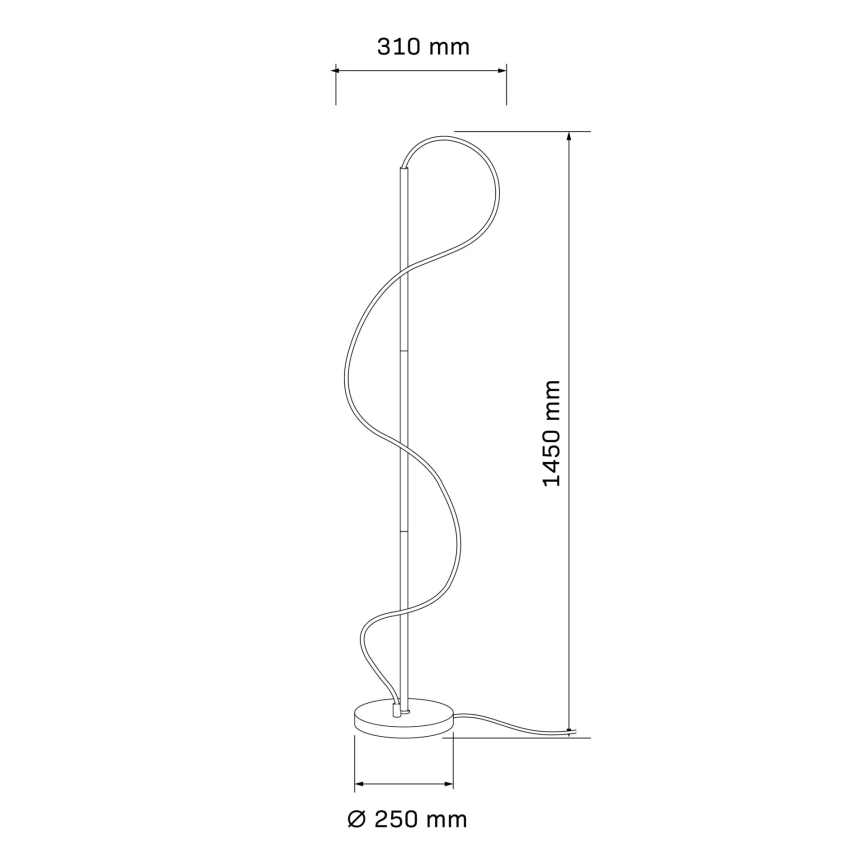 LED-Stehlampe EMMA LED/24W/230V gold