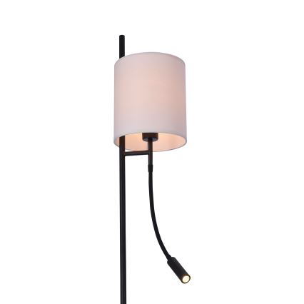 LED-Stehlampe TOKYO 1xE27/40W/230V + LED/3W schwarz/weiß