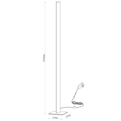 LED-Stehleuchte BERNADETTA LED/28W/230V 4000K schwarz