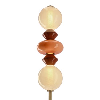 LED Stehleuchte FLORES LED/15W/230V goldfarben/orange/braun