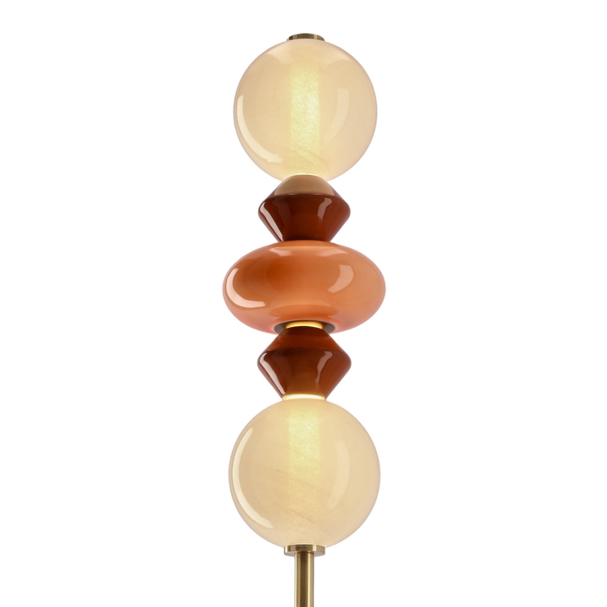 LED Stehleuchte FLORES LED/15W/230V goldfarben/orange/braun