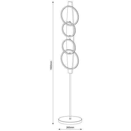LED Stehleuchte MELISA LED/25W/230V Kiefer