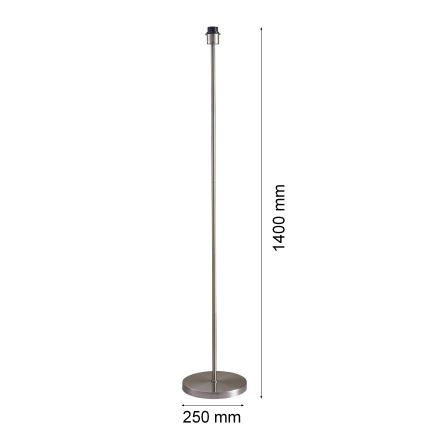 LED-Stehleuchte TUNJA 1xE27/20W/230V Ø 38 cm mattchrom/braun