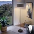 LED-Stehleuchte TUNJA 1xE27/20W/230V Ø 38 cm schwarz/braun