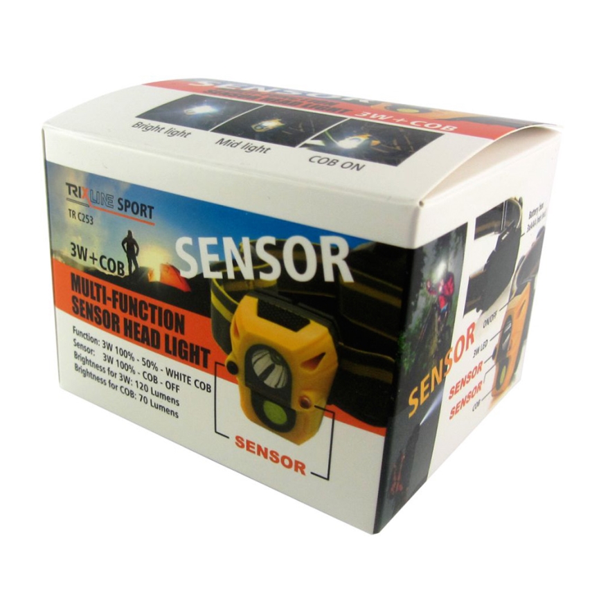 LED Stirnlampe mit Sensor LED/3W/3xAAA