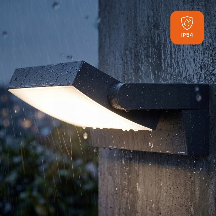 Dimmbare LED-Außenwandleuchte LED/12/18/24W/230V 3000/4000/6500K IP54 schwarz