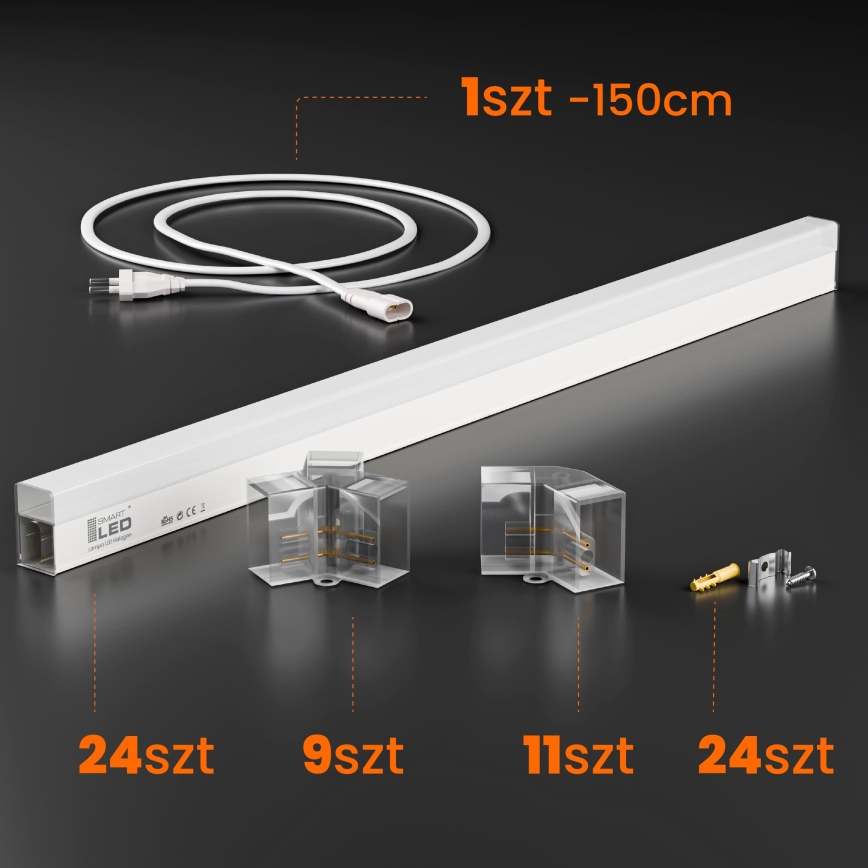 Dimmbare LED-Deckenleuchte HEXAGON LED/240W/85-265V 5000K 298x209 cm CRI 90 IP54 weiß