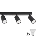 LED-Strahler ANGIE 3xGU10/6W/230V schwarz