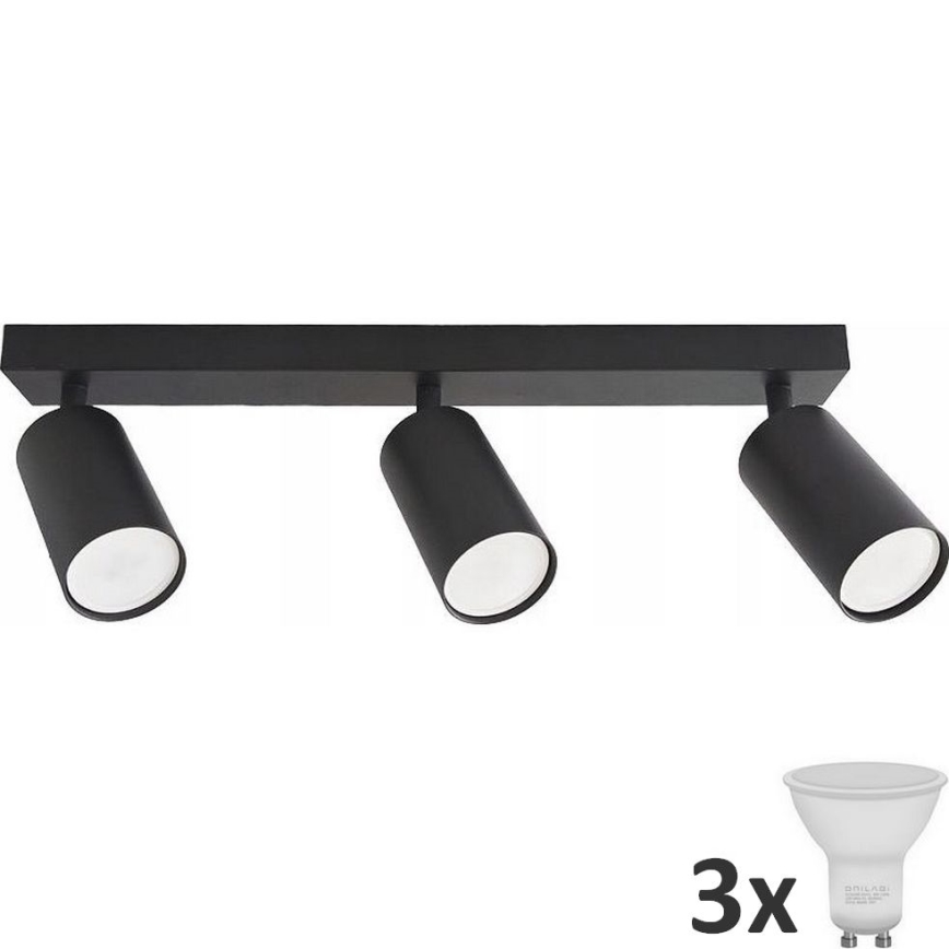 LED-Strahler ANGIE 3xGU10/6W/230V schwarz