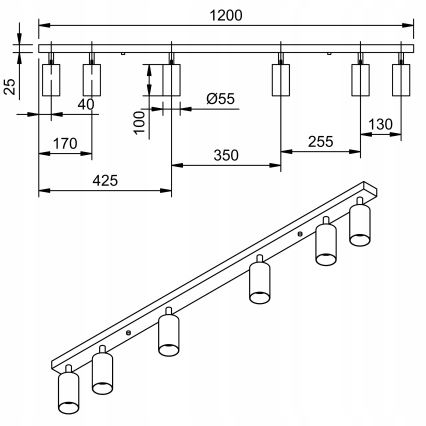 LED-Strahler ANGIE 6xGU10/6W/230V weiß