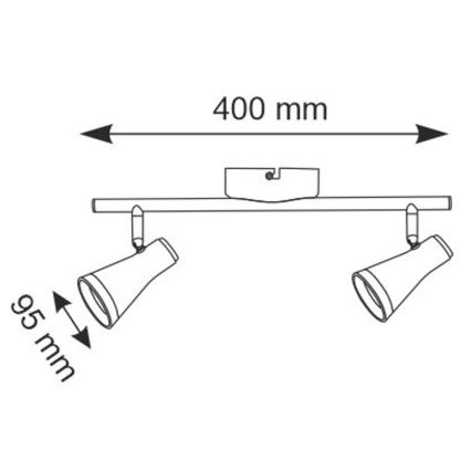 LED-Strahler BERG 2xLED/4,2W/230V schwarz
