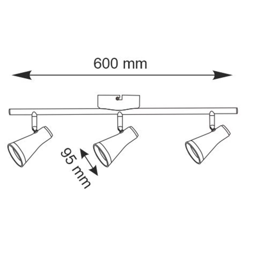 LED-Strahler BERG 3xLED/4,2W/230V schwarz